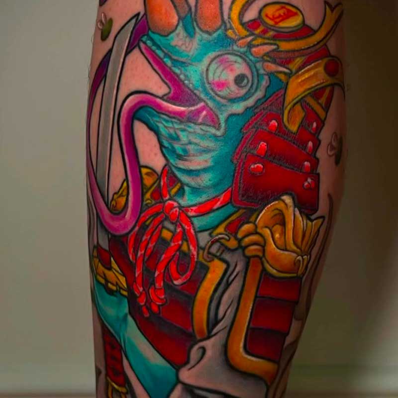 custom tattoo designs - leg